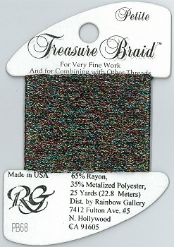 Rainbow Gallery Petite Treasure Braid PB68 Black Opal MAIN
