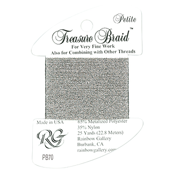Rainbow Gallery Petite Treasure Braid PB70 Silver Gray MAIN