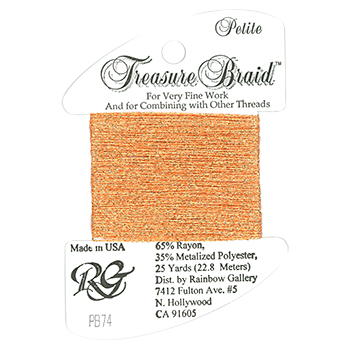 Rainbow Gallery Petite Treasure Braid PB74 Wild Salmon MAIN