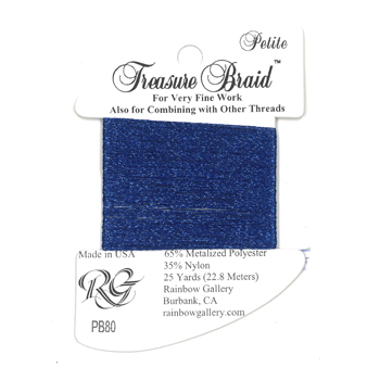 Rainbow Gallery Petite Treasure Braid PB80 Nautical Blue MAIN