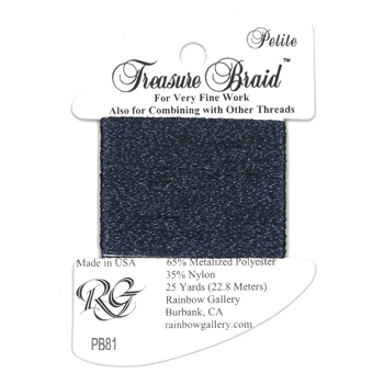 Rainbow Gallery Petite Treasure Braid PB81 Black Iris MAIN