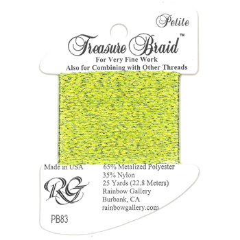 Rainbow Gallery Petite Treasure Braid PB83 Wild Lime MAIN
