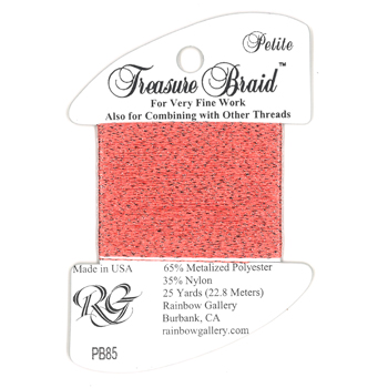 Rainbow Gallery Petite Treasure Braid PB85 Living Coral MAIN
