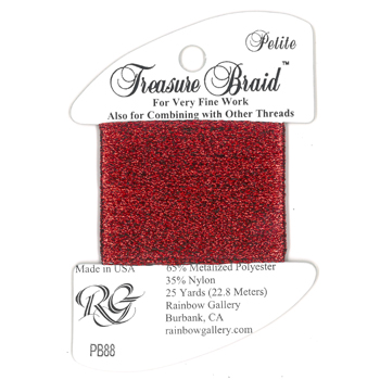Rainbow Gallery Petite Treasure Braid PB88 Madeira Red MAIN