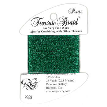 Rainbow Gallery Petite Treasure Braid PB89 Racing Green MAIN
