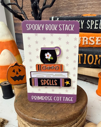 Primrose Cottage Needle Minder - Spooky Book Stack MAIN