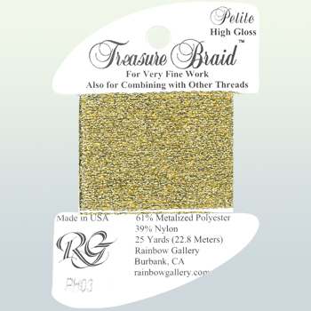 Rainbow Gallery High Gloss Petite Treasure Braid PH03 Yellow Gold MAIN
