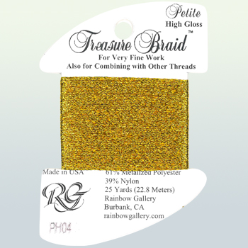 Rainbow Gallery High Gloss Petite Treasure Braid PH04 Bright Gold MAIN