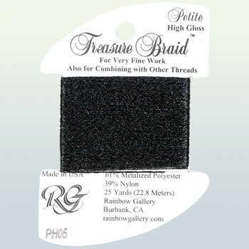 Rainbow Gallery High Gloss Petite Treasure Braid PH05 Black MAIN