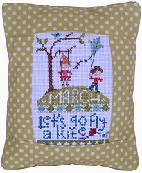 Pine Mountain Designs - Rectangle Pillow - March Let's Go Fly a Kite MAIN