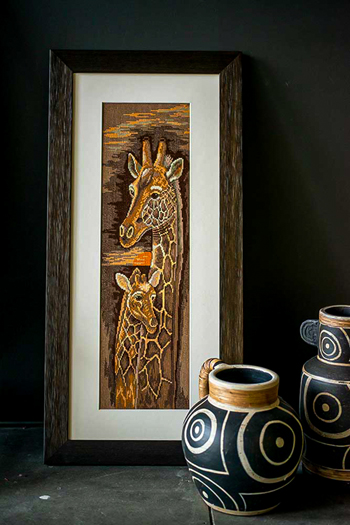 Lanarte Cross Stitch Kit - Mother And Baby Giraffe MAIN