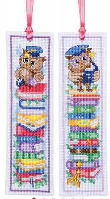 Vervaco Cross Stitch Kit - Owl Bookmarks (set/2) MAIN
