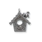 Charm Birdhouse Silver THUMBNAIL