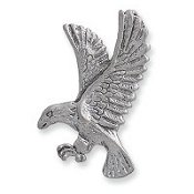 Charm - American Bald Eagle Flying Silver THUMBNAIL