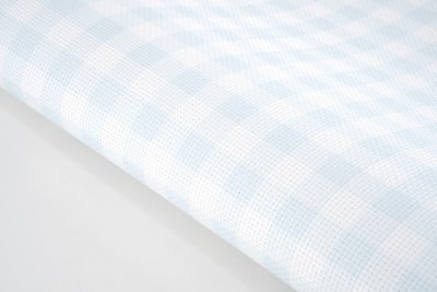 Fabric Flair Pale Misty Blue Gingham Aida 14ct MAIN