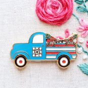 Flamingo Toes Needle Minder - Patriotic Truck THUMBNAIL