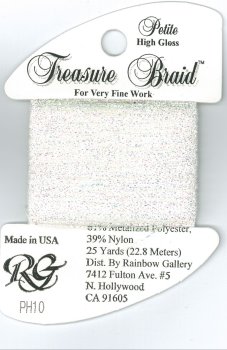 Rainbow Gallery High Gloss Petite Treasure Braid PH10 White Pearl MAIN
