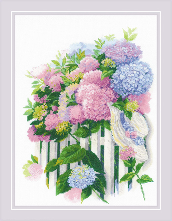 Riolis Cross Stitch Kit - Hydrangea Garden MAIN