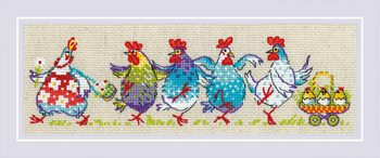Riolis Cross Stitch Kit - Cluck Cluck MAIN