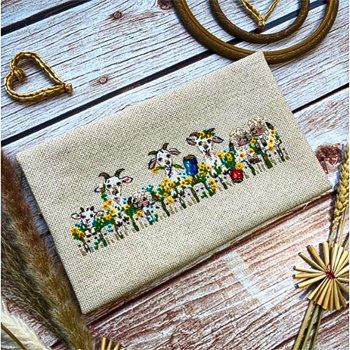 Riolis Cross Stitch Kit - Village Group Chat MAIN