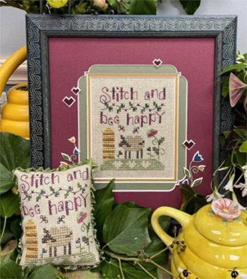 Shepherd's Bush - Stitch and Bee Happy Freebie Pattern and Vintage Zinnia Button MAIN