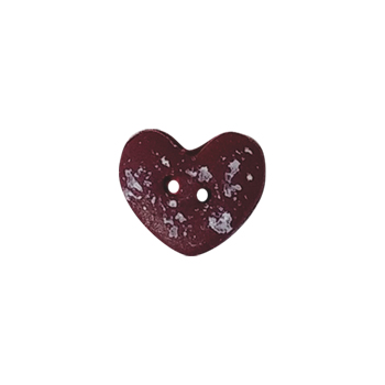 Button  - Speckled Heart, Small MAIN