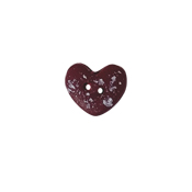 Button - Speckled Heart, Small (Dark Red) THUMBNAIL