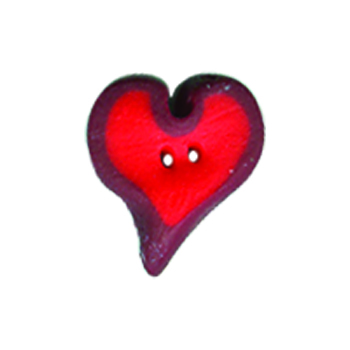 Button - Heart, Two-Tone Folk MAIN