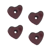 Button - Dark Red Heart, X-Small (Set of 4) THUMBNAIL