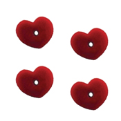 Button - Dark Red Heart, X-Small (Set of 4) THUMBNAIL