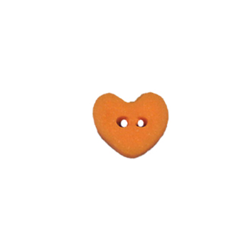 Button - Orange Heart, Small MAIN