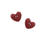 Button - Rose Heart, Small (Set of 2) THUMBNAIL
