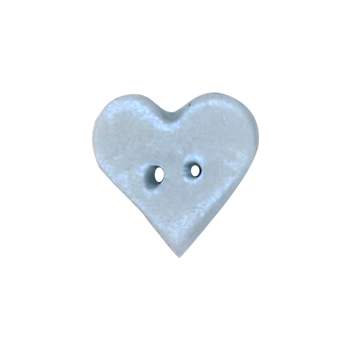 Button - Pearl Periwinkle Folk Heart, Small MAIN