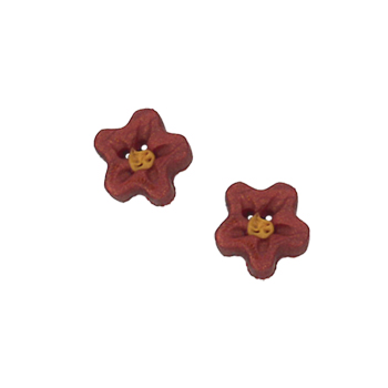 Button - Terra Cotta Flower Head, Small (Set of 2) MAIN