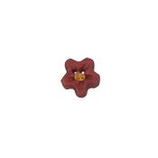 Button - Terra Cotta Flower Head, Small THUMBNAIL