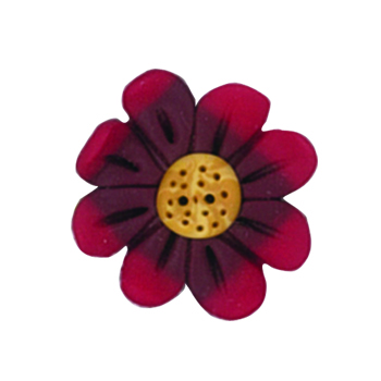 Button - Red Flower, Large MAIN