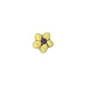 Button - Gold Flowerhead w/ Purple Center THUMBNAIL