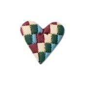 Button - Heart Patchwork THUMBNAIL