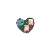 Button - Heart Patchwork, Small THUMBNAIL