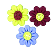 Button - Flower Heads (set of 3) THUMBNAIL