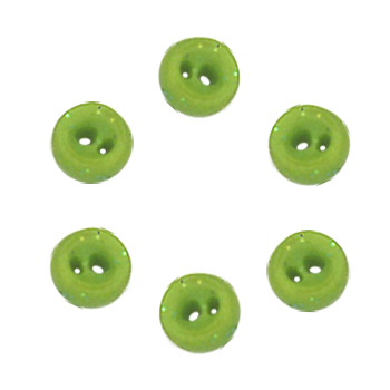 Button - Green Glitter Eyes, Extra Extra Small - Set of 6 MAIN