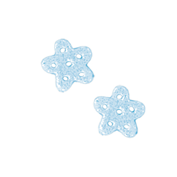 Button - Blue Glitter Snowflake, Small (Set of 2) MAIN