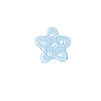 Button - Blue Glitter Snowflake, Small MAIN