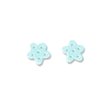 Button - Blue Glitter Snowflake, Extra Small (Set of 2) MAIN