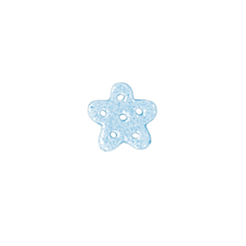 Button - Blue Glitter Snowflake, Extra Small MAIN