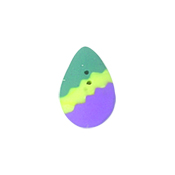 Button - Diagonal Squiggle Egg THUMBNAIL