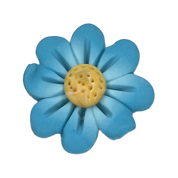 Button - Blue Flower Head, Large MAIN