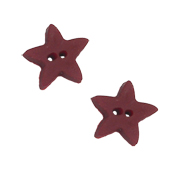 Button - Dark Red Star, Small - Set of 2 THUMBNAIL