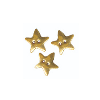 Button - Metallic Gold Star (Set of 3) MAIN