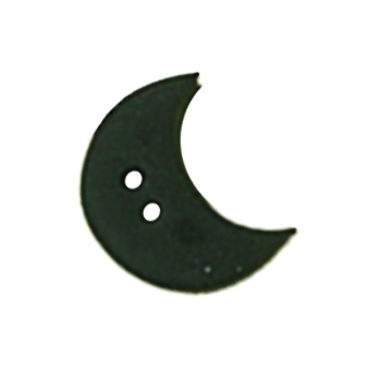 Button - Black Crescent Moon, Small MAIN
